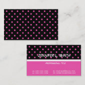 cool, moderne, pois rose carte de profil noir (Devant / Derrière)