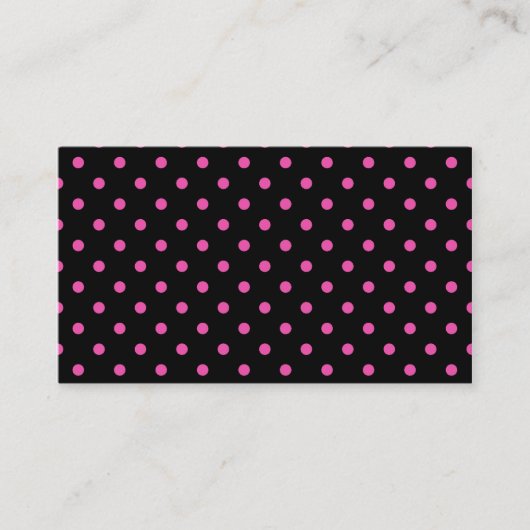 cool, moderne, pois rose carte de profil noir (Devant)