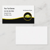 Cool moderne Taxicab chauffeur Cartes de visite (Devant / Derrière)