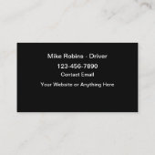 Cool moderne Uber Driver Carte de visite Design (Dos)