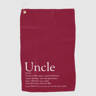 Cool Moderne Wereld Beste Oom Funcle Definitie Golfhanddoek