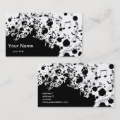Cool moderne zwart-wit muziek visitekaartje (Voorkant / Achterkant)