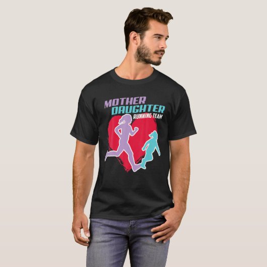 Cool moeder dochter Running Team | Funny Runner T T-shirt (Voorkant volledig)
