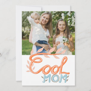Cool Moeder Hand Lettering Moederdag Foto Feestdagenkaart