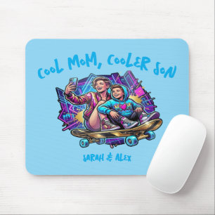 Cool Moeder Koelere Zoon   Aangepaste naam Retro M Muismat