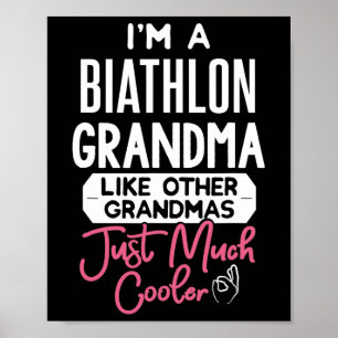 Cool Moederdag Biathlon Oma Poster