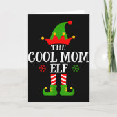 Cool Mom Elf Funny Matching Family Christmas Pajam Kaart (Voorkant)