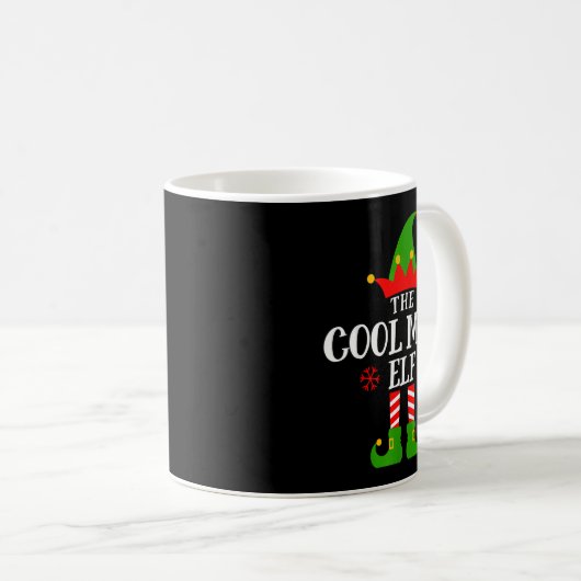 Cool Mom Elf Funny Matching Family Christmas Pajam Koffiemok (Voorkant rechts)