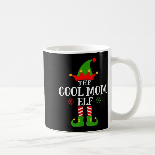Cool Mom Elf Funny Matching Family Christmas Pajam Koffiemok (Rechts)