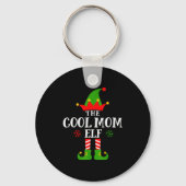 Cool Mom Elf Funny Matching Family Christmas Pajam Sleutelhanger (Voorkant)