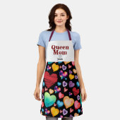 Cool Mom Hearts Schort (Gedragen)