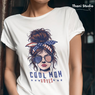 Cool Mom stemt rommelig haar Lady Election T-shirt