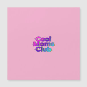 Cool Moms Club Neon Glitch Retro Moederdagkaart