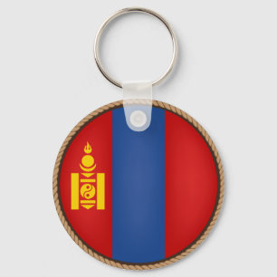 Cool Mongolia Flag Seal Sleutelhanger