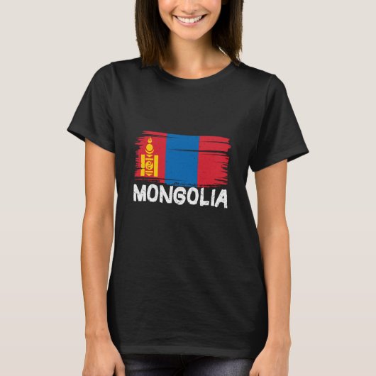 Cool Mongolia Flag T-shirt (Voorkant)