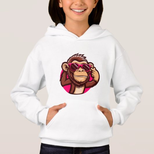 Cool Monkey Baby Hoodie (Voorkant)