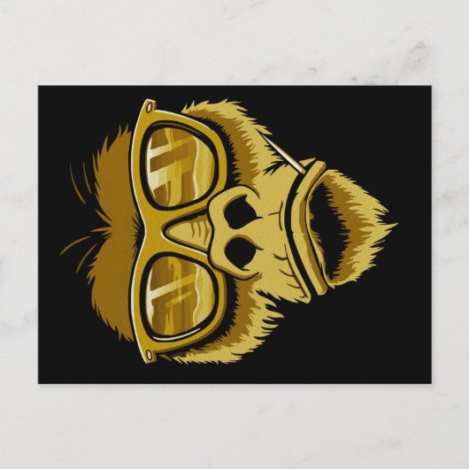 Cool Monkey Gorilla | Moderne Pop schilderen Feestdagenkaart (Voorkant)