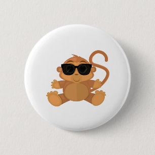 Cool Monkey Ronde Button 5,7 Cm