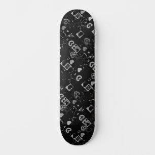Cool Monochromatic Urban Street Art Geïnspireerd Skateboard
