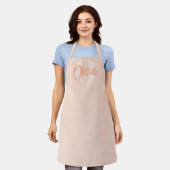 Cool Monochrome Blush Roze Trendy Script Monogram Schort (Gedragen)