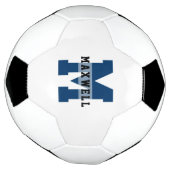Cool Monogram Aangepaste naam Klassieke Lichte Bla Voetbal (Gedraaid)
