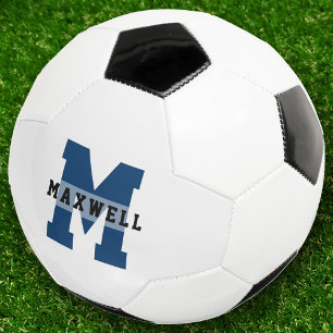 Cool Monogram Aangepaste naam Klassieke Lichte Bla Voetbal