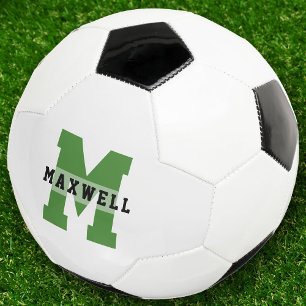 Cool Monogram Aangepaste naam Klassieke sport Groe Voetbal