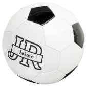 Cool Monogram Aangepaste Naam Klassieke Voetbal Vo (Drie kwart)