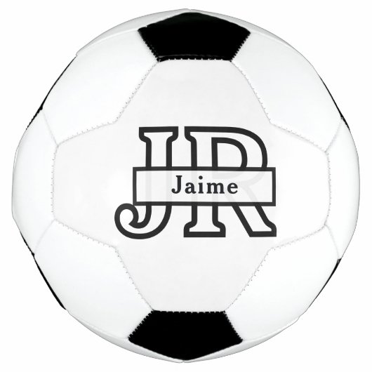 Cool Monogram Aangepaste Naam Klassieke Voetbal Vo (Voorkant)