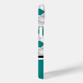 Cool Monogram Blauwgroen Black Voetbal Patroon Case-Mate iPhone Case (Achterkant / Rechts)