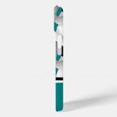 Cool Monogram Blauwgroen Black Voetbal Patroon Case-Mate iPhone Case (Achterkant / Links)