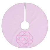 Cool Monogram, Hip Logo Style | Roze en magenta Kerstboom Rok (Voorkant)