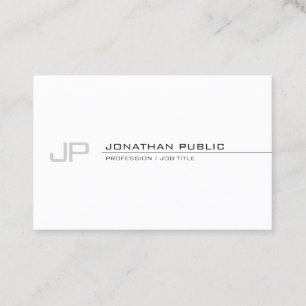 Cool Monogram Modern Professional Smart Trendy Visitekaartje