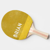 Cool Monogram Mustard Ping-Pong Paddle Tafeltennisbatje (Zijkant)