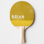 Cool Monogram Mustard Ping-Pong Paddle Tafeltennisbatje (Voorkant)