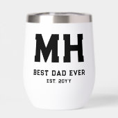 Cool Monogramme Moderne Noir et Blanc Meilleur Pap (Arrière)
