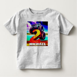 Cool Monster Truck 2e Verjaardag Kinder Shirts