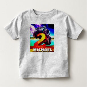 Cool Monster Truck 2e Verjaardag Kinder Shirts
