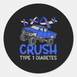 Cool Monster Truck Cruype T1 Diabetes Awareness RI Ronde Sticker