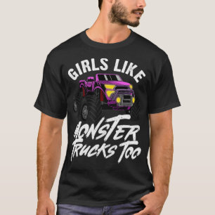 Cool Monster Truck Voor Vrouwen Meisjes Trucks Whe T-shirt