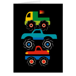 Cool Monster Trucks Blue Red Green Giften voor jon