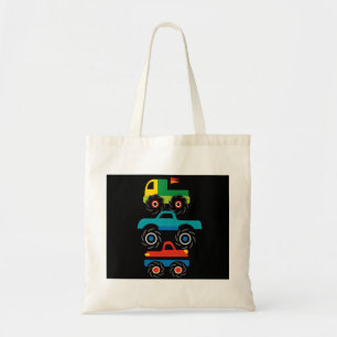Cool Monster Trucks Blue Red Green Giften voor jon Tote Bag