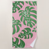 Cool Monstera Feuilles Serviette de plage personna (Devant)