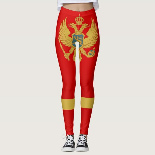 Cool Montenegro vlag-Mode Leggings (Voorkant)