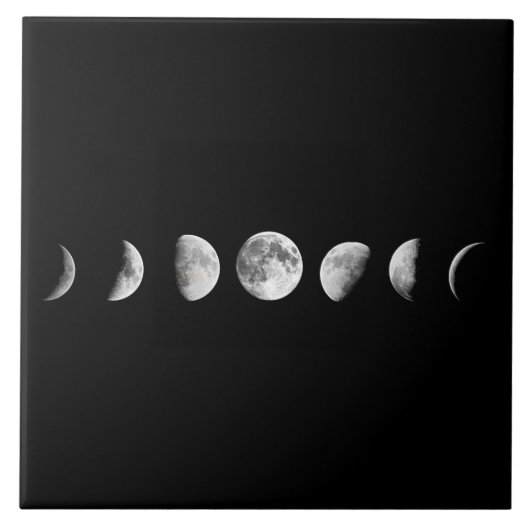 Cool Moon Phases Tile Tegeltje (Voorkant)
