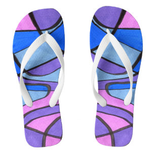 "Cool Morning" abstracte teenslippers. Teenslippers