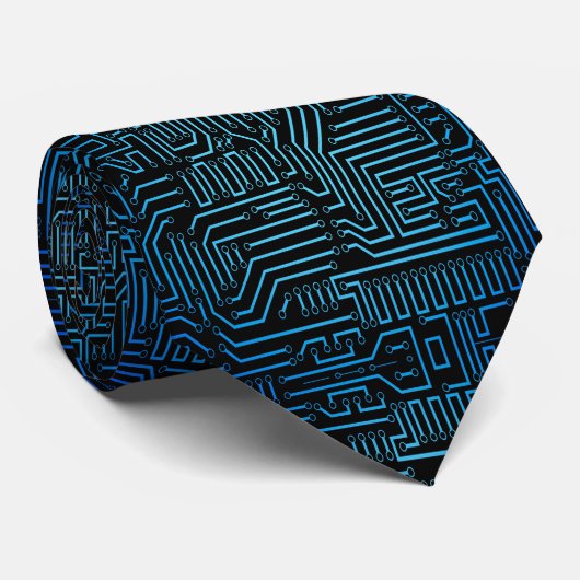 Cool Motherboard Computer CGI Stropdas (Opgerold)
