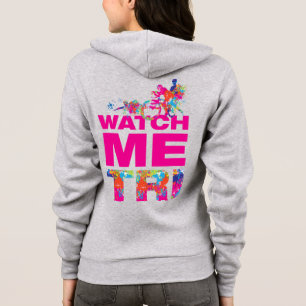 Cool Motiverende Spreuk En Kleurrijke Triatleten Hoodie