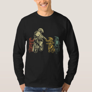 Cool Motocross Dirt Bike Biker Dad & Sons Father's T-shirt