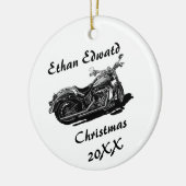 Cool Motorbike Keramisch Ornament (Links)